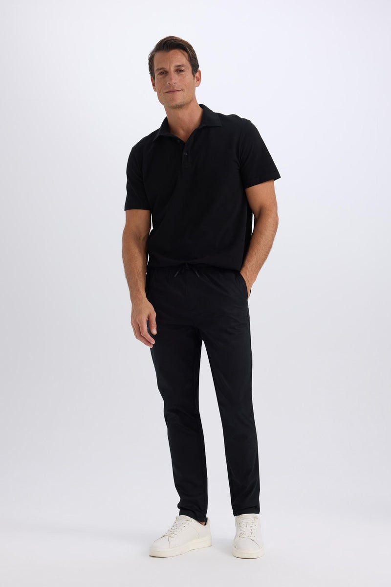 DeFacto Black Man jogger Super Skinny Hem Gabardine Trousers Casual - Image 1